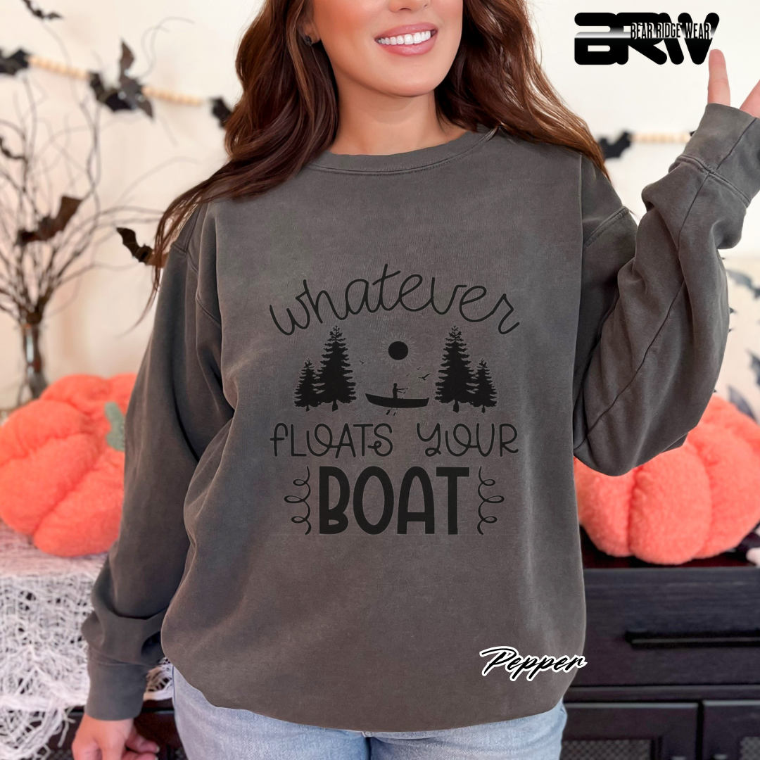 'Whatever Floats Your Boat' Crewneck Sweatshirt