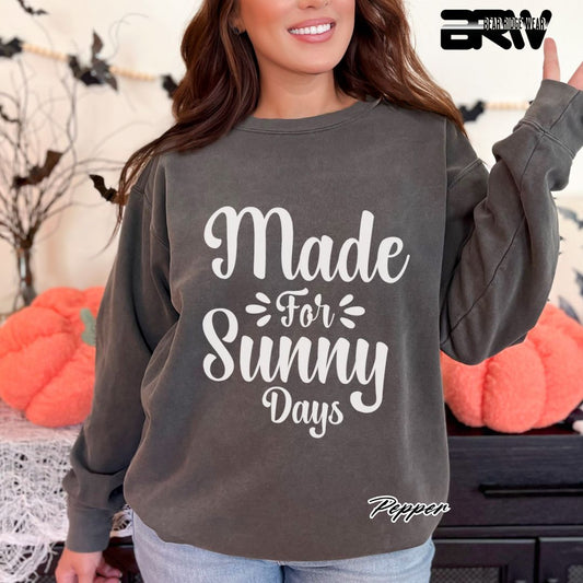 'Made For Sunny Days' Summer Crewneck Sweatshirt