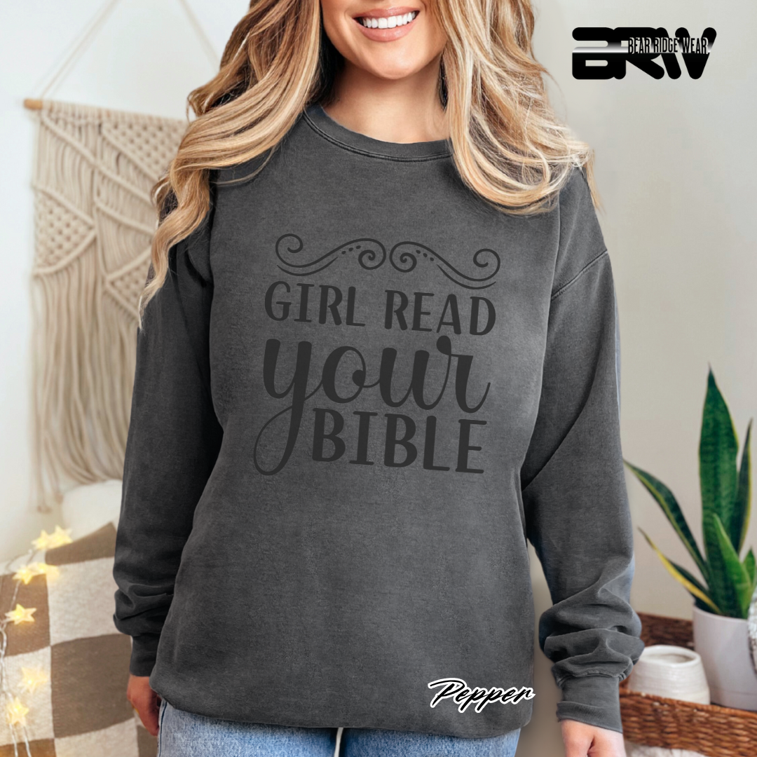'Girl Read Your Bible' Faith Long Sleeve Tee