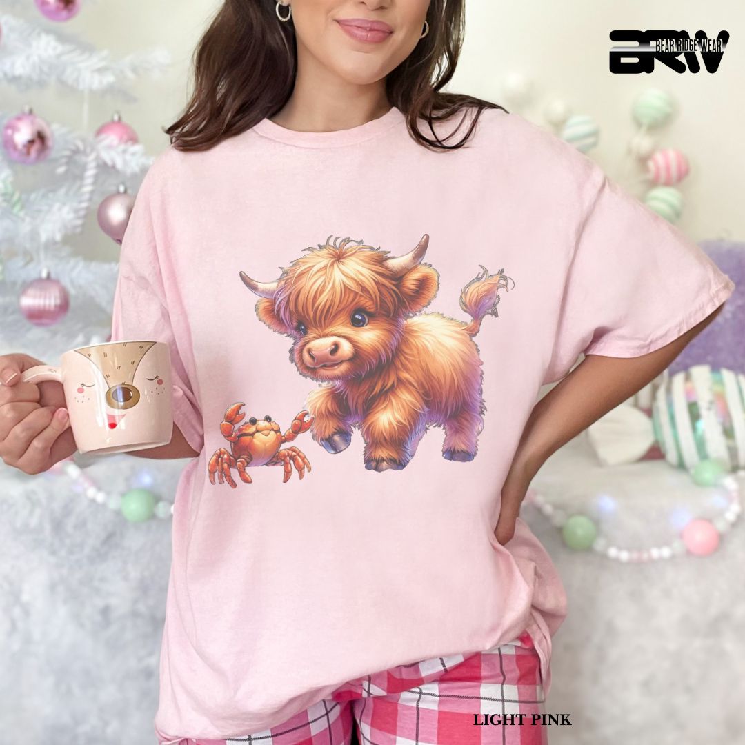 'Highland Cow-Crab' 2 Summer Tee