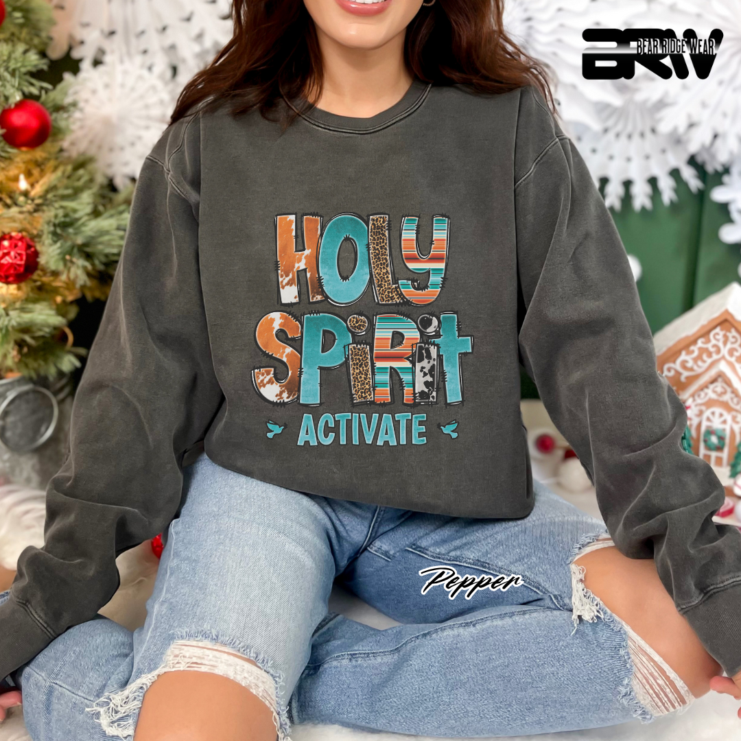 'Holy Spirit Activate' Faith Long-Sleeve Tee