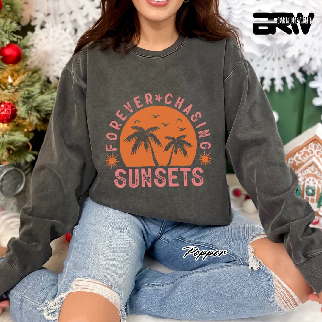 'Forever Chasing Sunsets' Summer Long Sleeve Tee