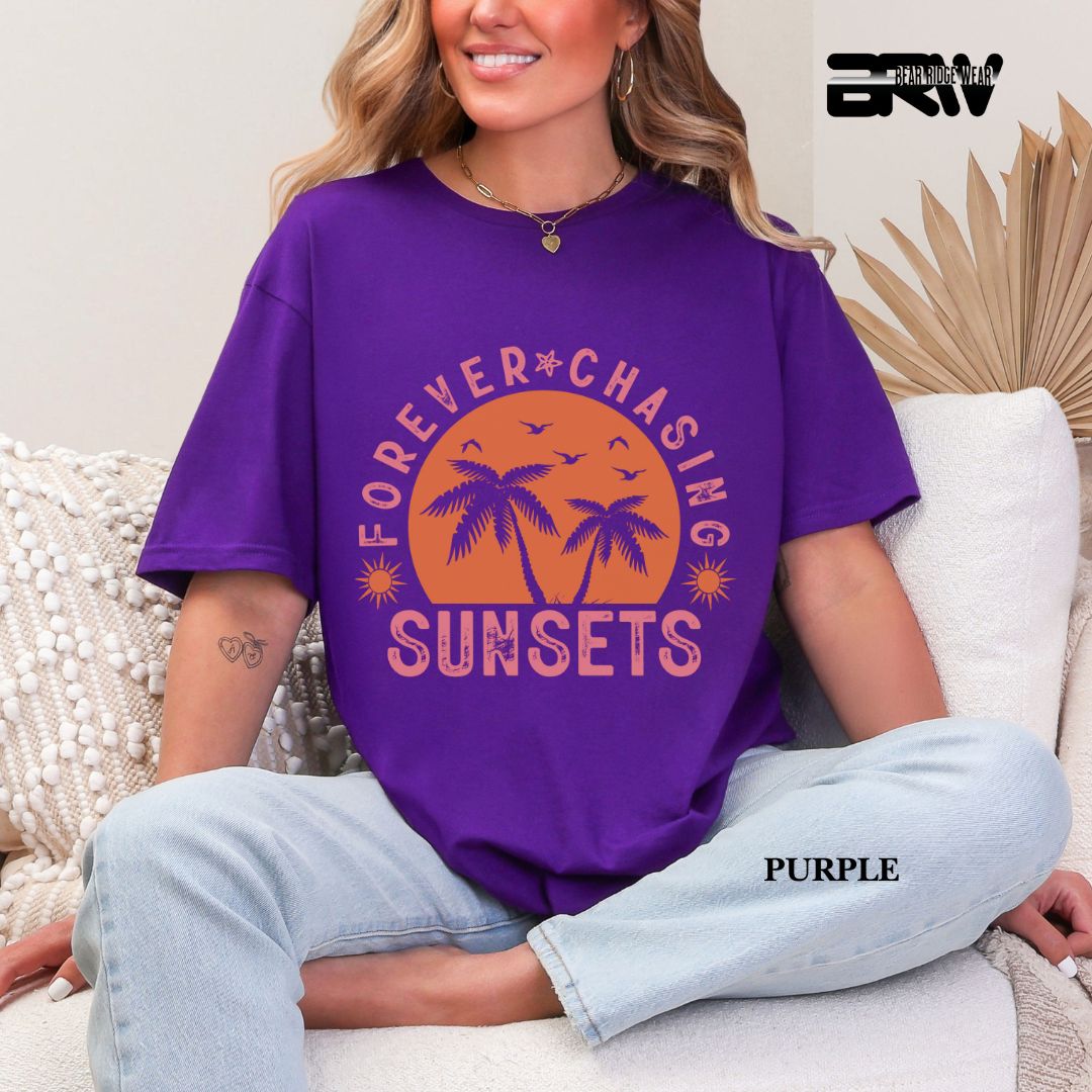 'Forever Chasing Sunsets' 3 Summer Tee