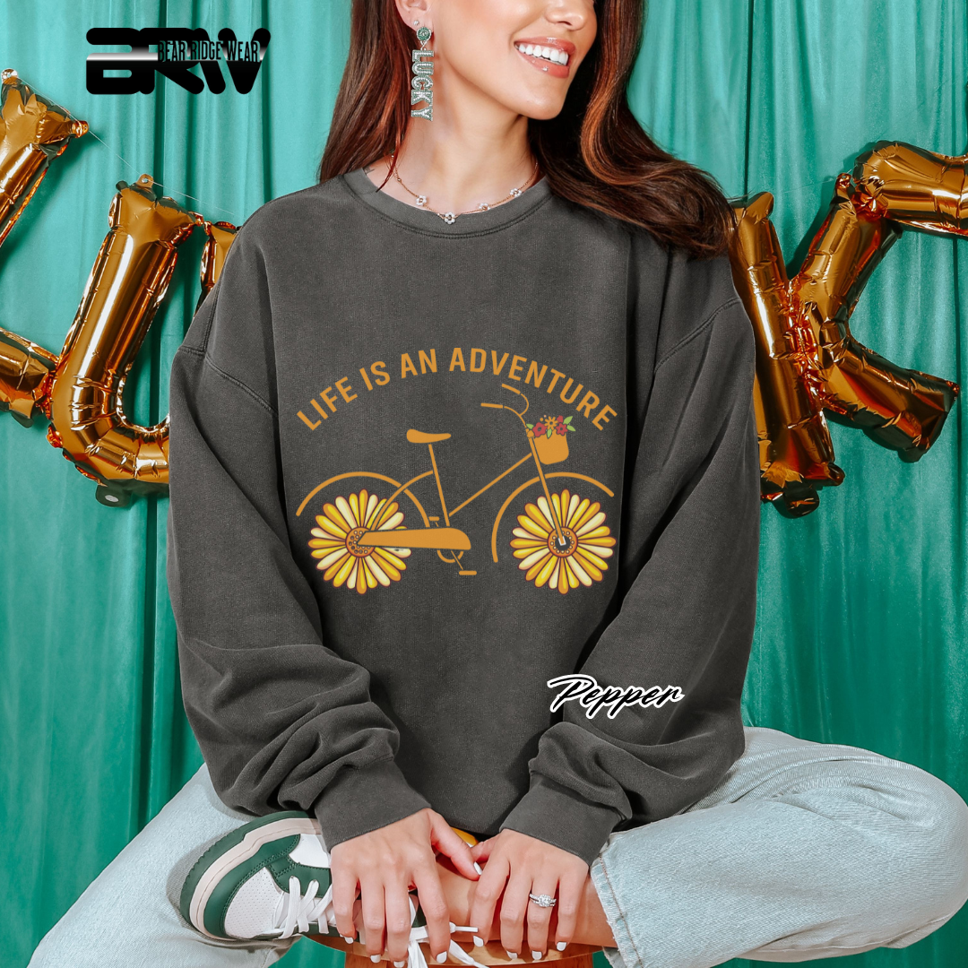 'Life is an adventure' Crewneck Sweatshirt
