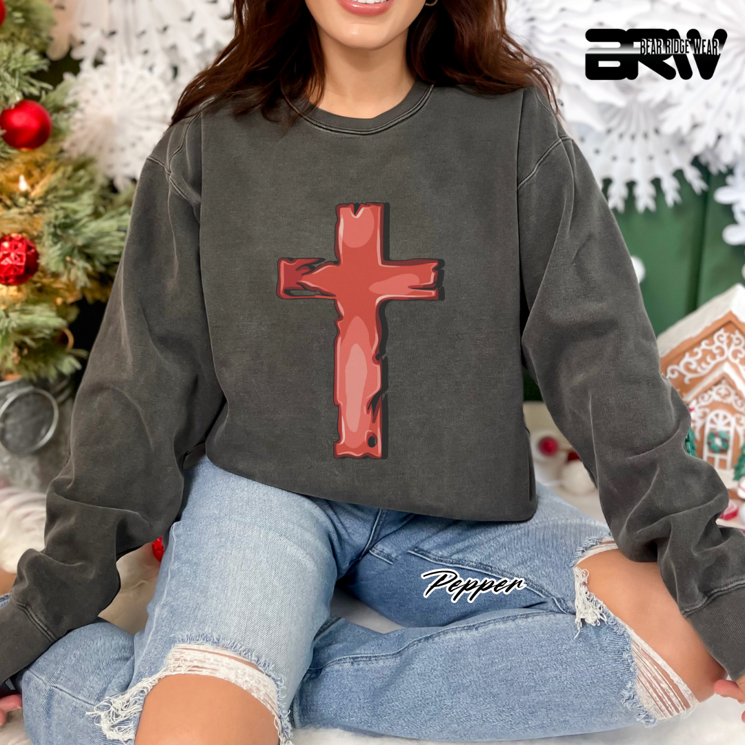 'Rugged Cross' Faith Long Sleeve Tee