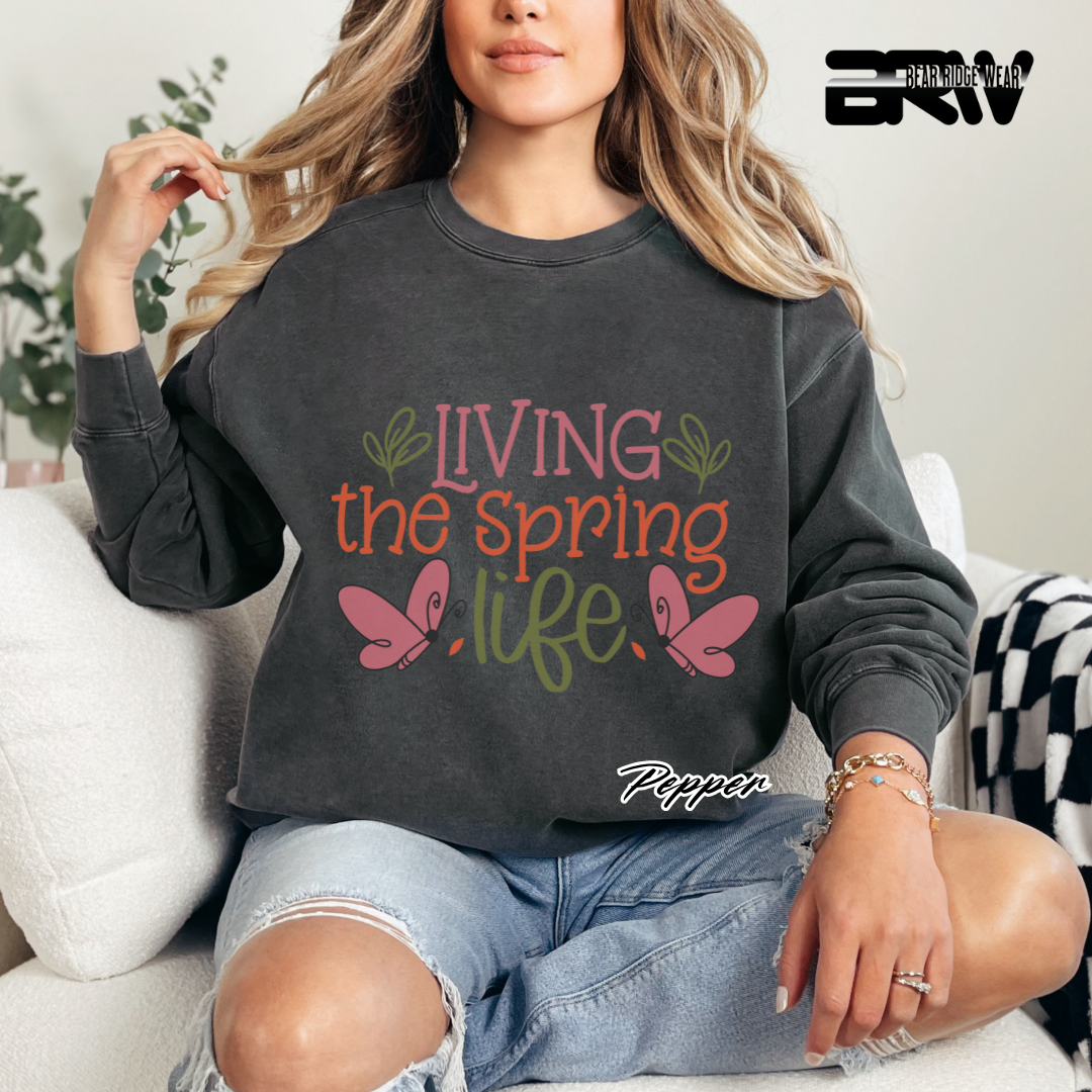 'Living the spring life' Crewneck Sweatshirt