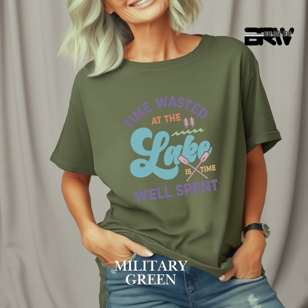 'Time Wasted At The Lake' Summer Tee