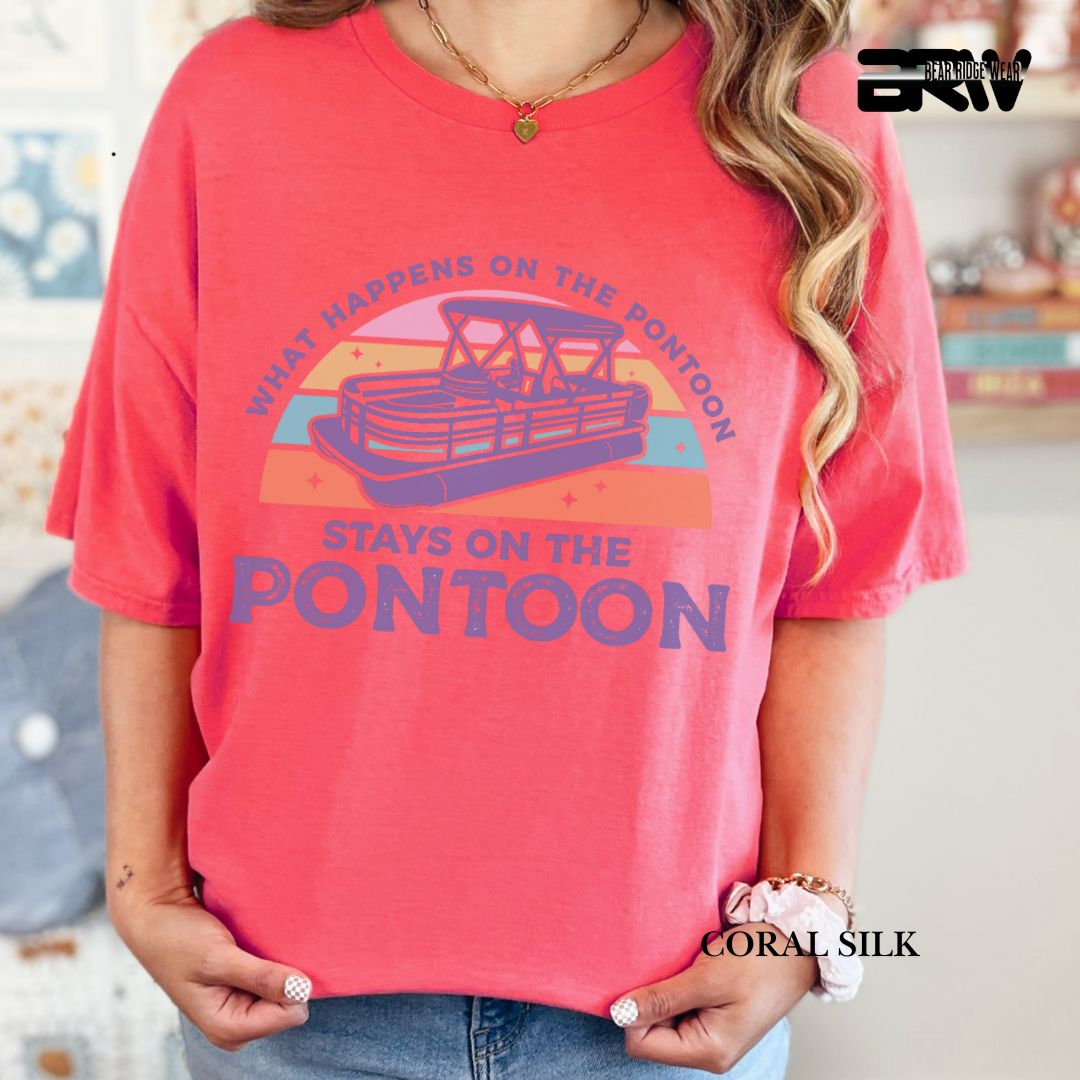 'What Happens To Pontoon'  Summer Tee