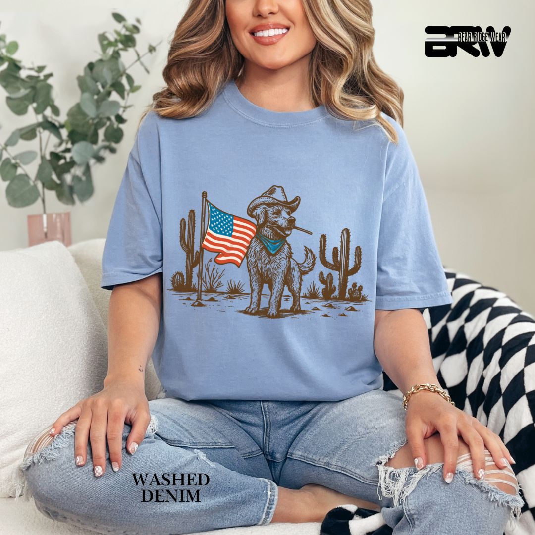Dog-Flag- Patriotic Tee