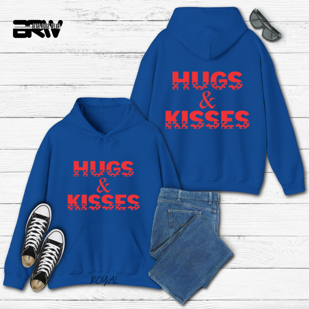 'Hugs And Kisses' Red Stroke Hoodie