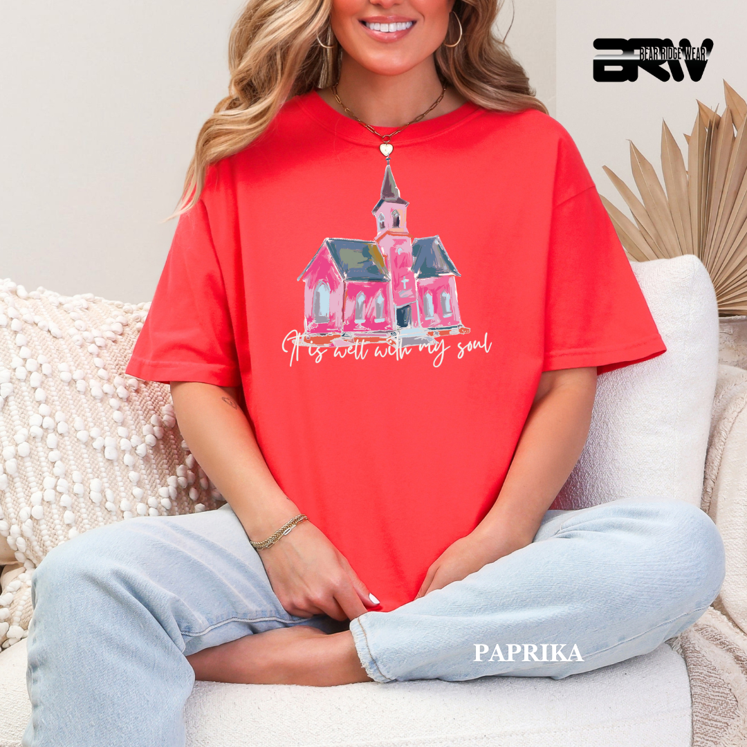 'It Is Well With My Soul - White' Faith Tee