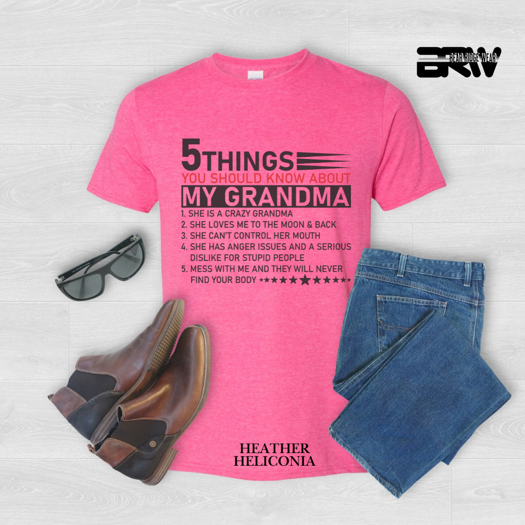 "5 Things About Grandma" Everyday Tee
