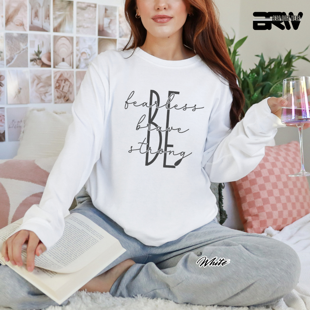 'Be Fearless, Brave, Strong' Long-Sleeve Tee