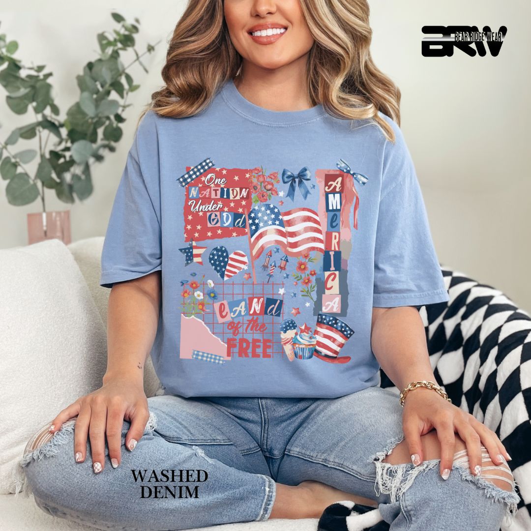 America One Nation- Patriotic Tee