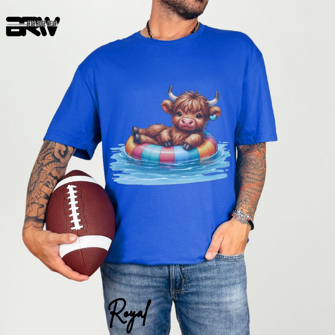 'Highland Cow-Float Summer T- Shirt