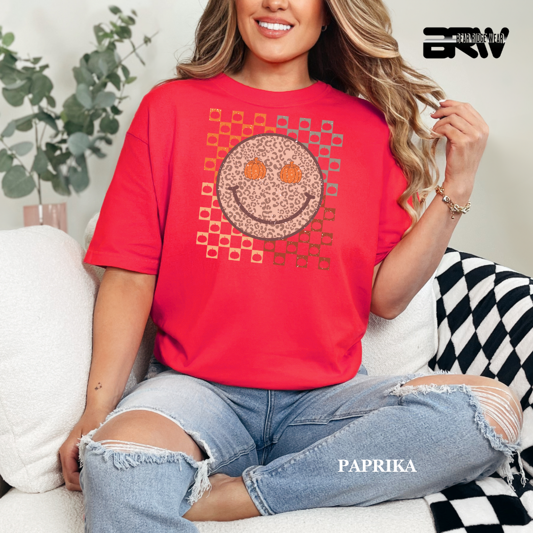 'Happy Face Pumpkin Eyes' Fall Tee