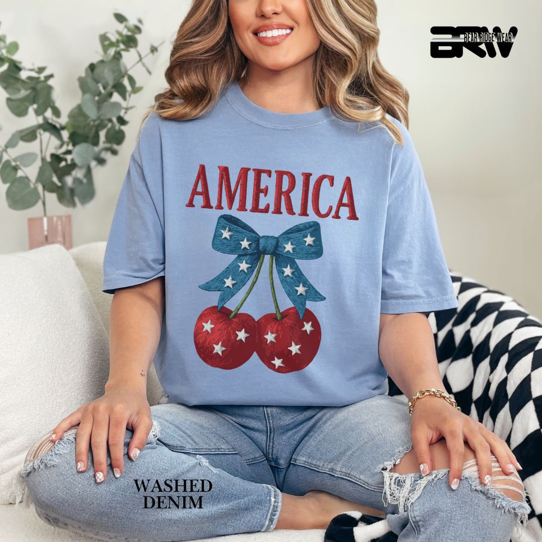 America Cherries - Patriotic Tee