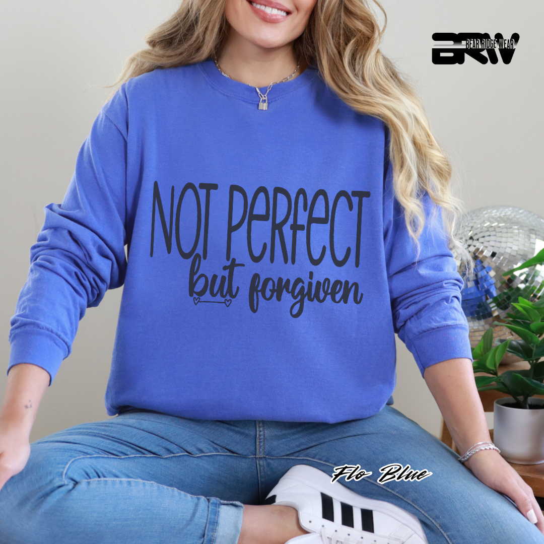 'Not Perfect But Forgiven' Faith Long-Sleeve Tee