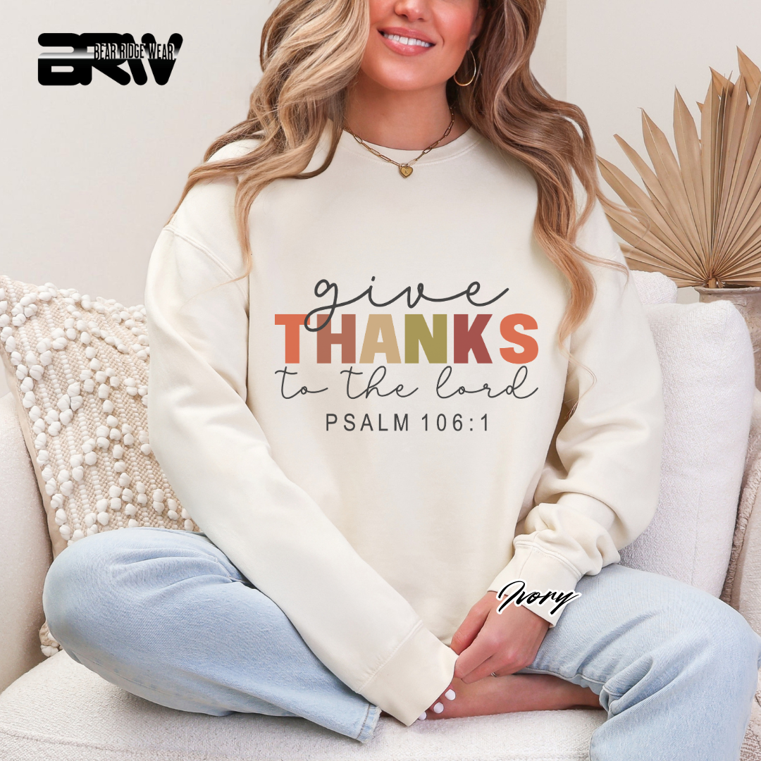 'Give Thanks To The Lord' Faith Long Sleeve Tee