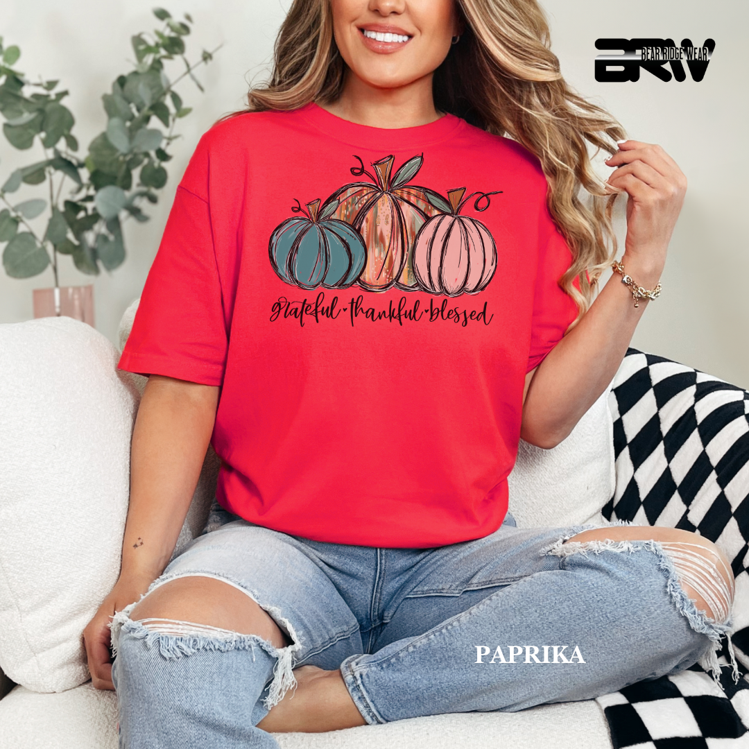 'Grateful Thankful Blessed' Fall Tee