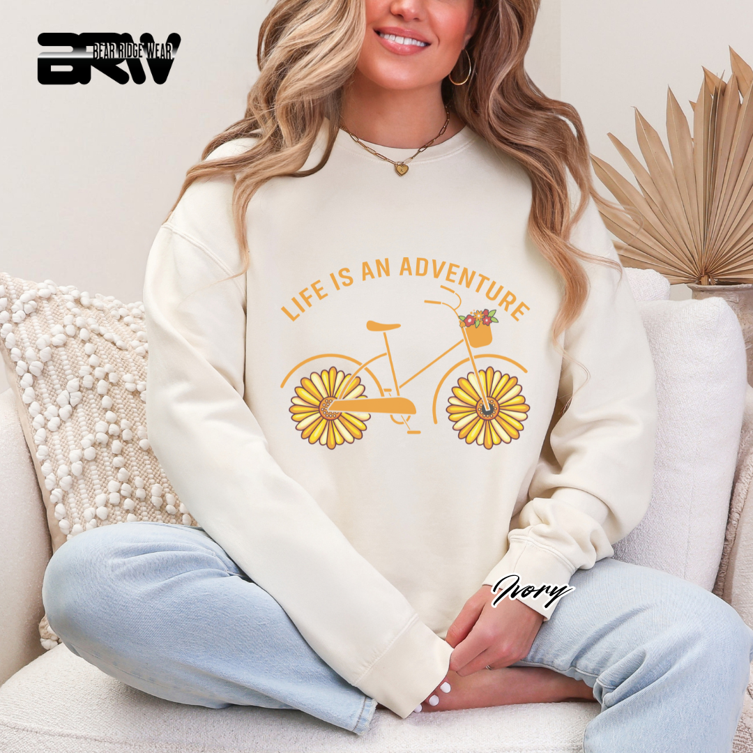 'Life is an adventure' Crewneck Sweatshirt