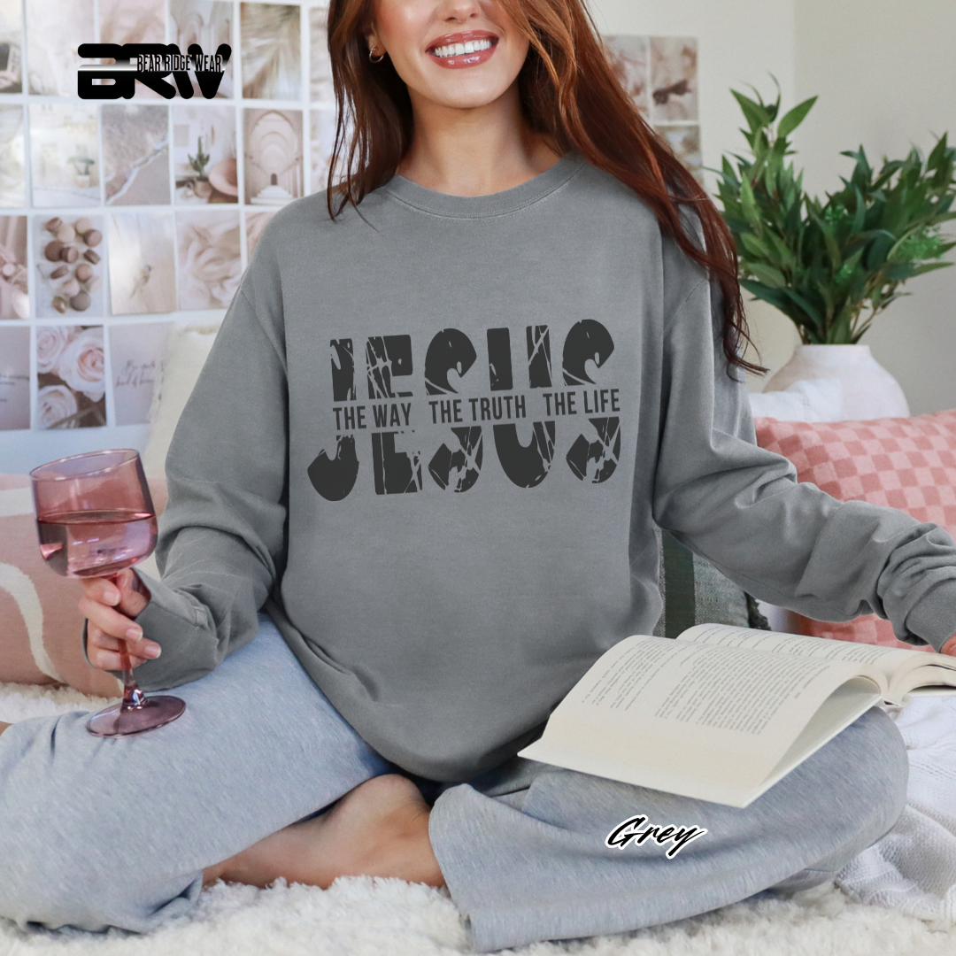 'Jesus The Way, The Truth, The Life' Faith Long-sleeve Tees