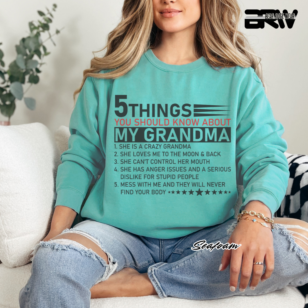'5 Things You Should Know About Grandma' Crewneck Sweatshirt