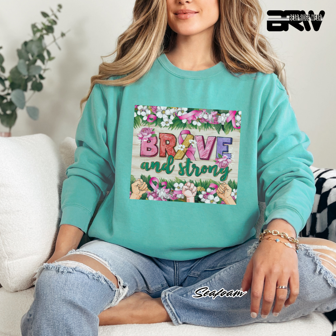 'Brave And Strong' Awareness Long Sleeve Tee