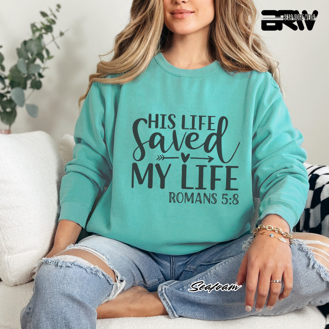 'His Life Saved  My Life' Faith Long-Sleeve Tee