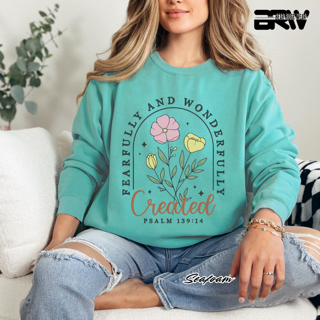 'Fearfully and Wonderfully Created' Faith Long-Sleeve Tee