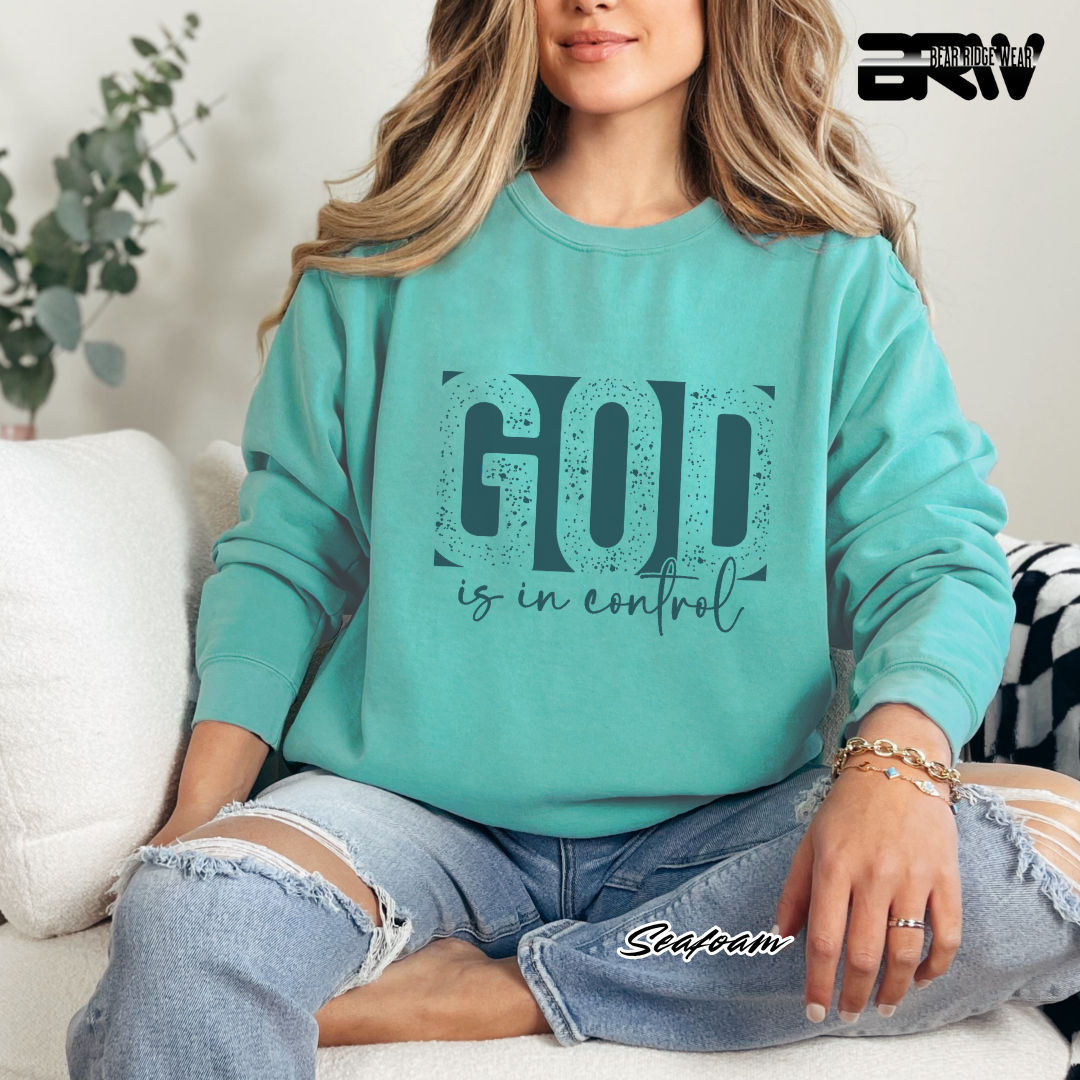 'God Is In Control' Faith Crewneck Sweatshirt
