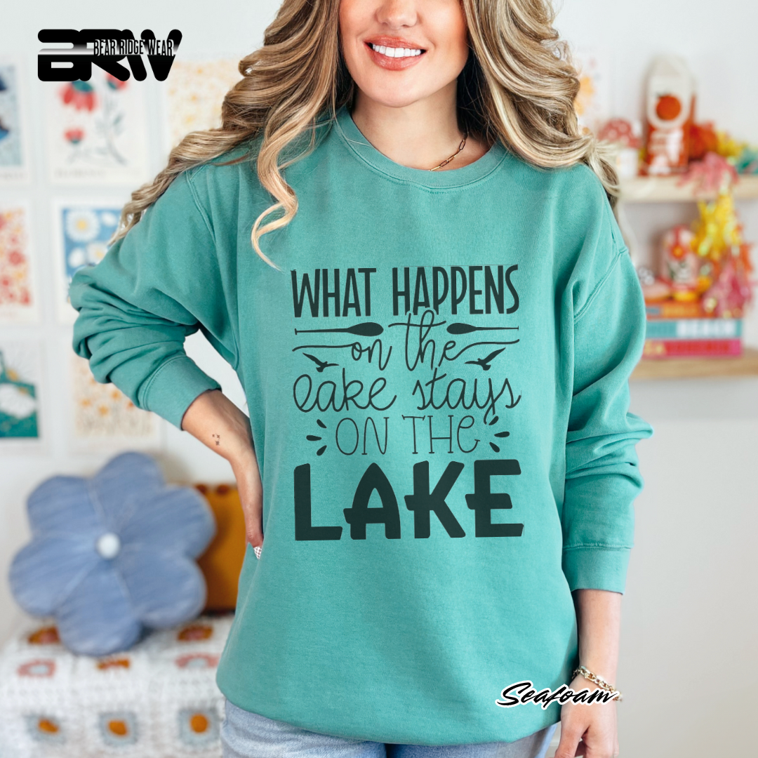 'What Happens on the Lake' Crewneck Sweatshirt