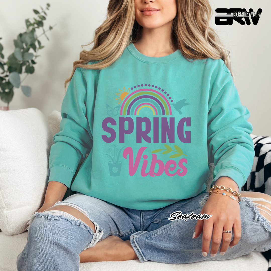 'Spring Vibes' Crewneck Sweatshirt