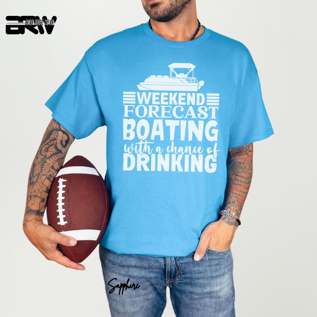 'Weekend Forecast-Boating' Summer T- Shirt