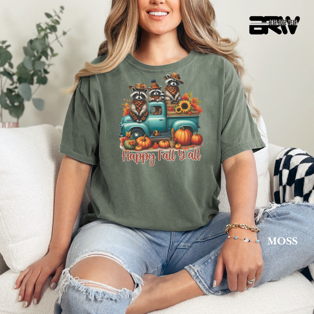 'Happy Fall Yall-Raccoons' Fall Tee