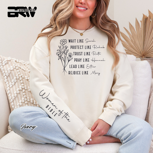 'Women Of Bible with Sleeve' Fall Crewneck Sweatshirt