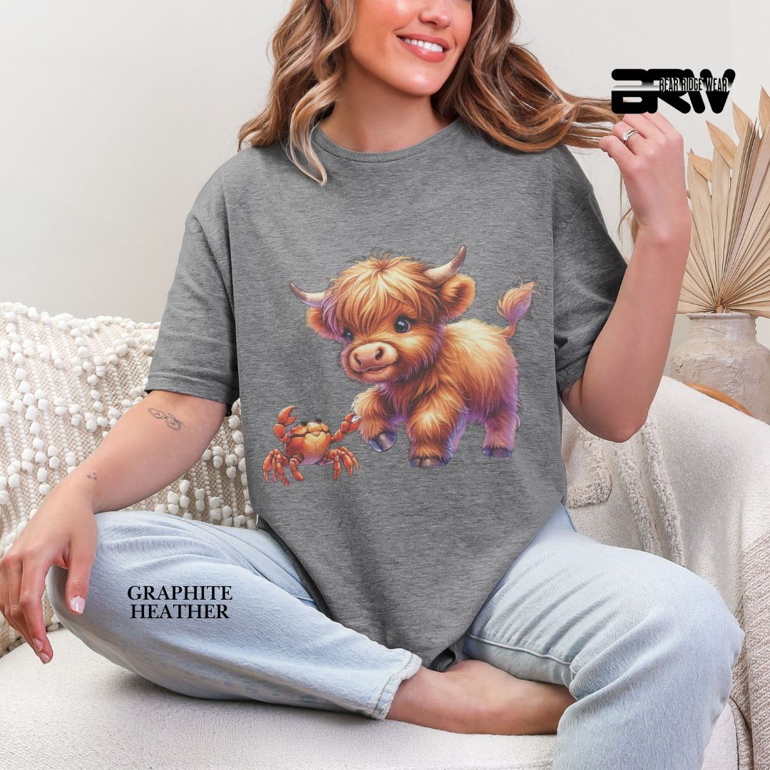 'Highland Cow-Crab' 2 Summer Tee