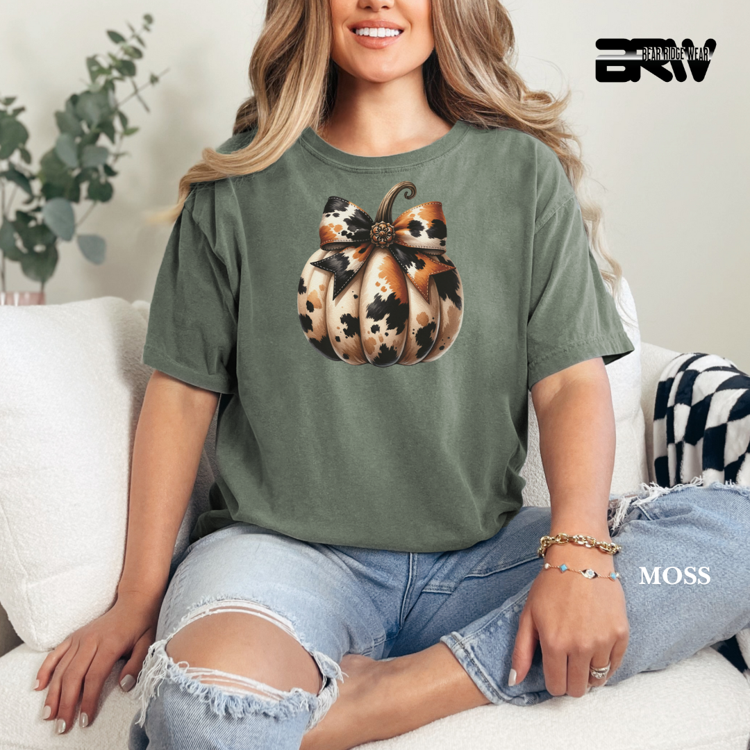 'Cow Hide Pumpkin' Fall Tee