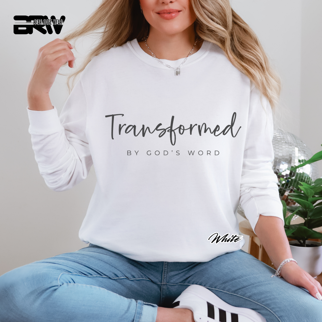 'Transformed by God's Word' Long sleeve Faith Tee
