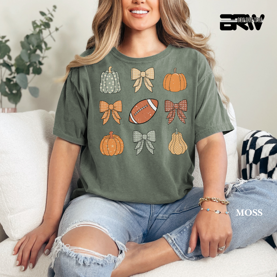 'Pumpkin Distressed Football' Fall Tee