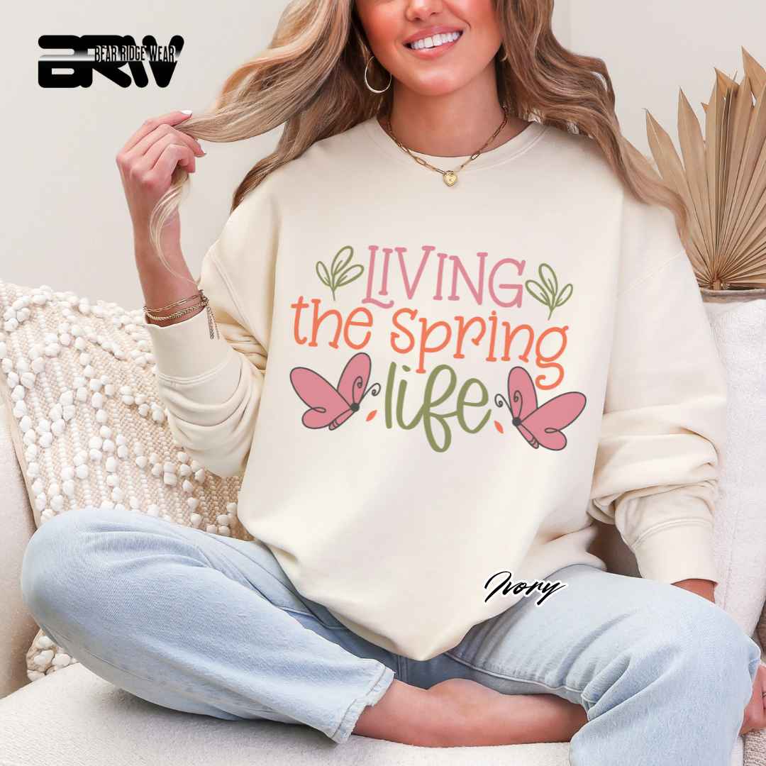 'Living the spring life' Crewneck Sweatshirt