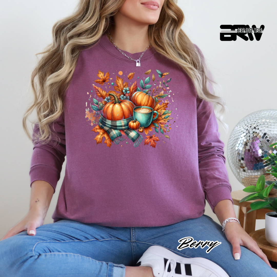 'Pumpkin Coffee' Fall Long-Sleeve Tee