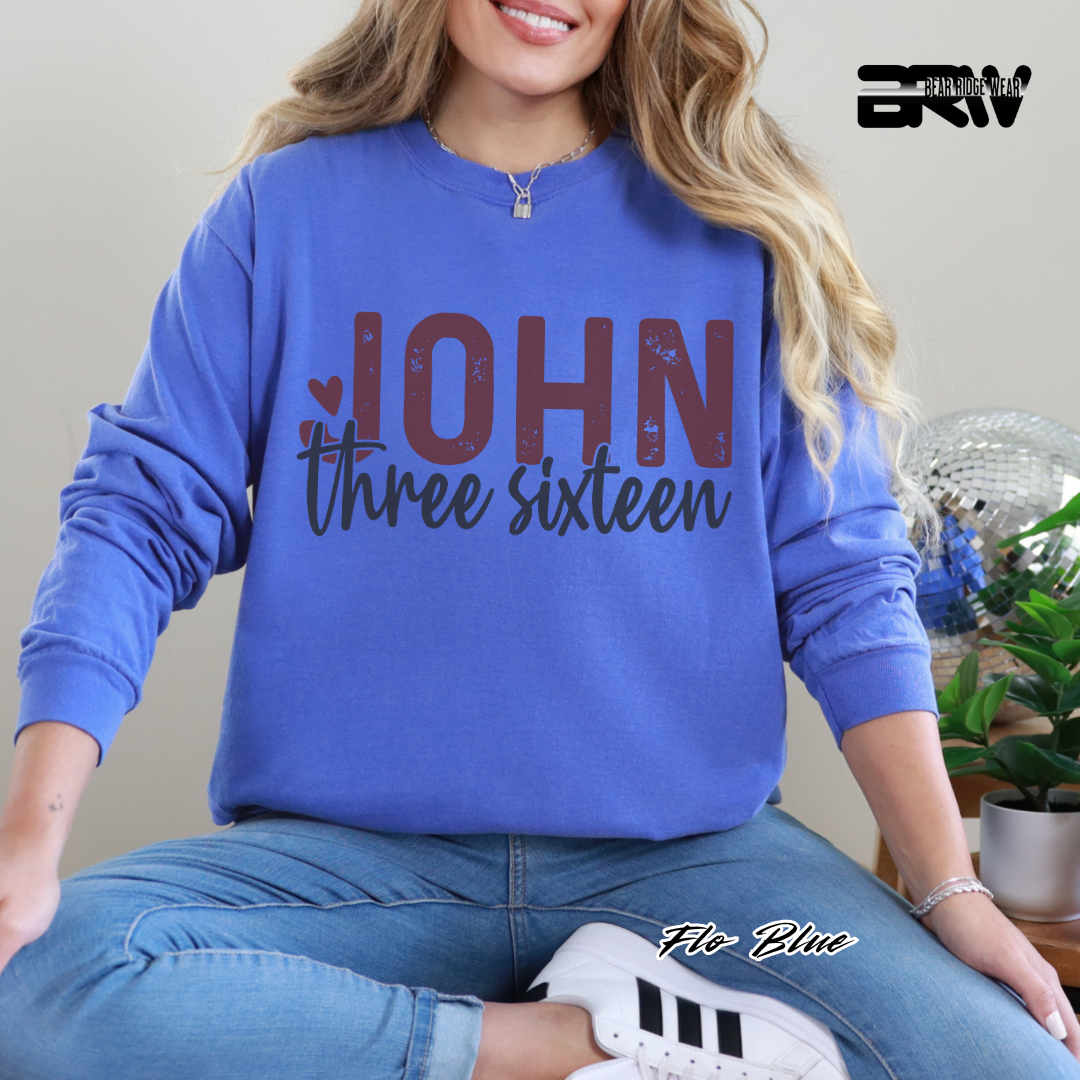 'John Three Sixteen' Faith Long-sleeve Tee
