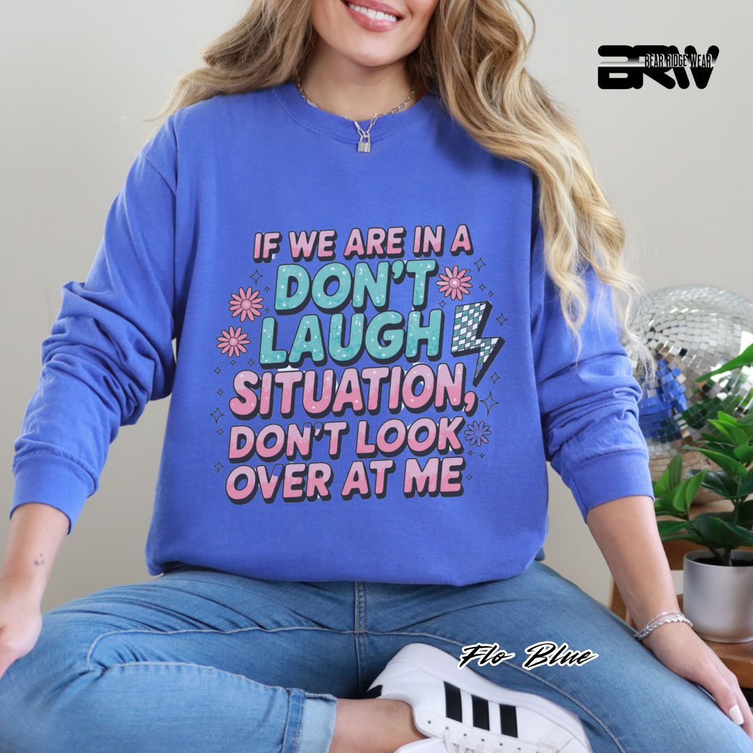 'Don't Laugh Situation' Long-Sleeve Tee