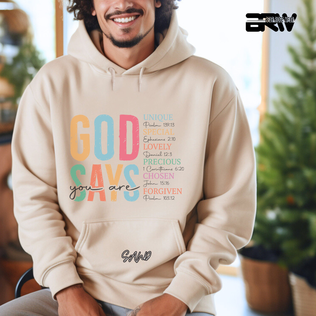 'God Says You Are' Faith Hoodie