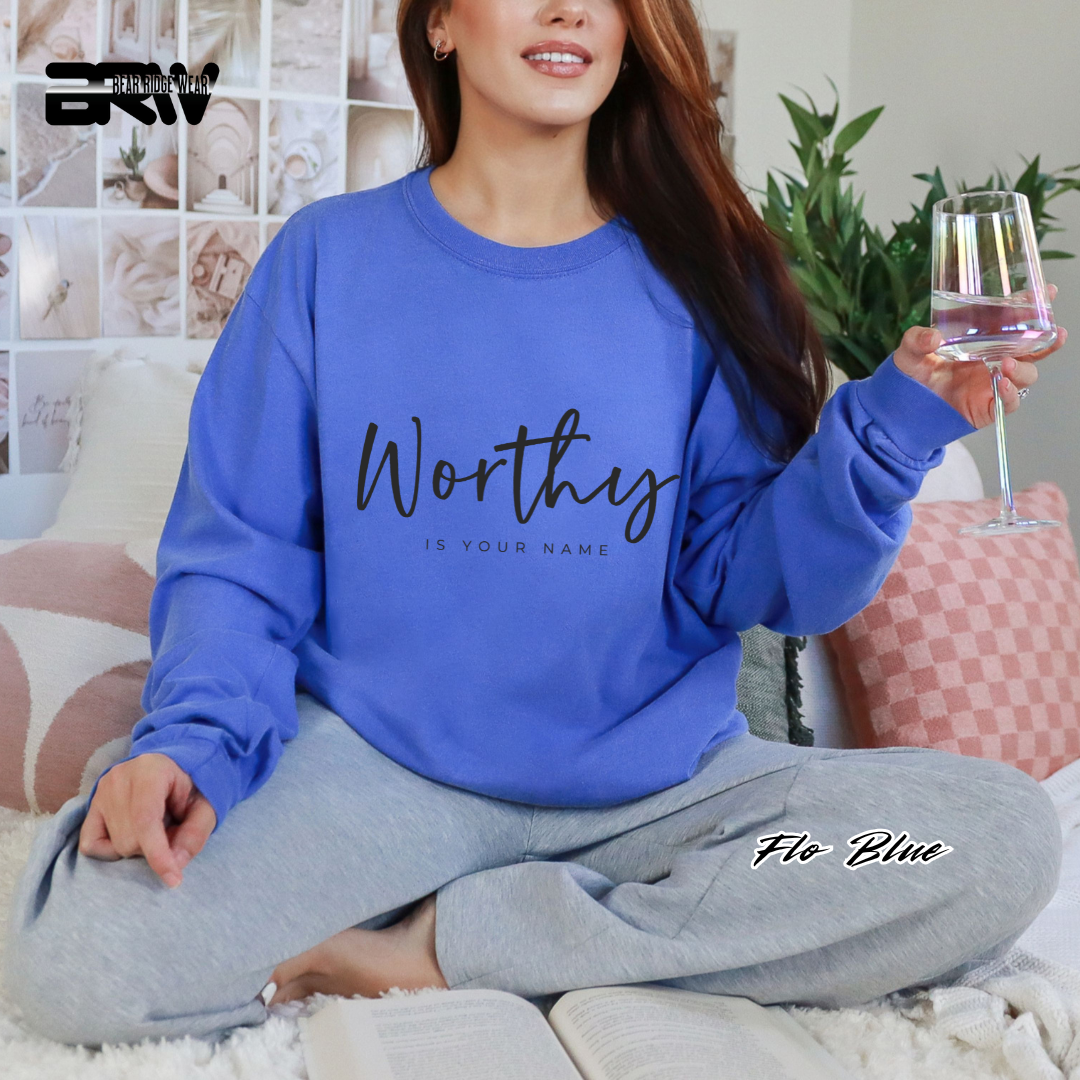 'Worthy Is Your Name' Faith Long-Sleeve Tee