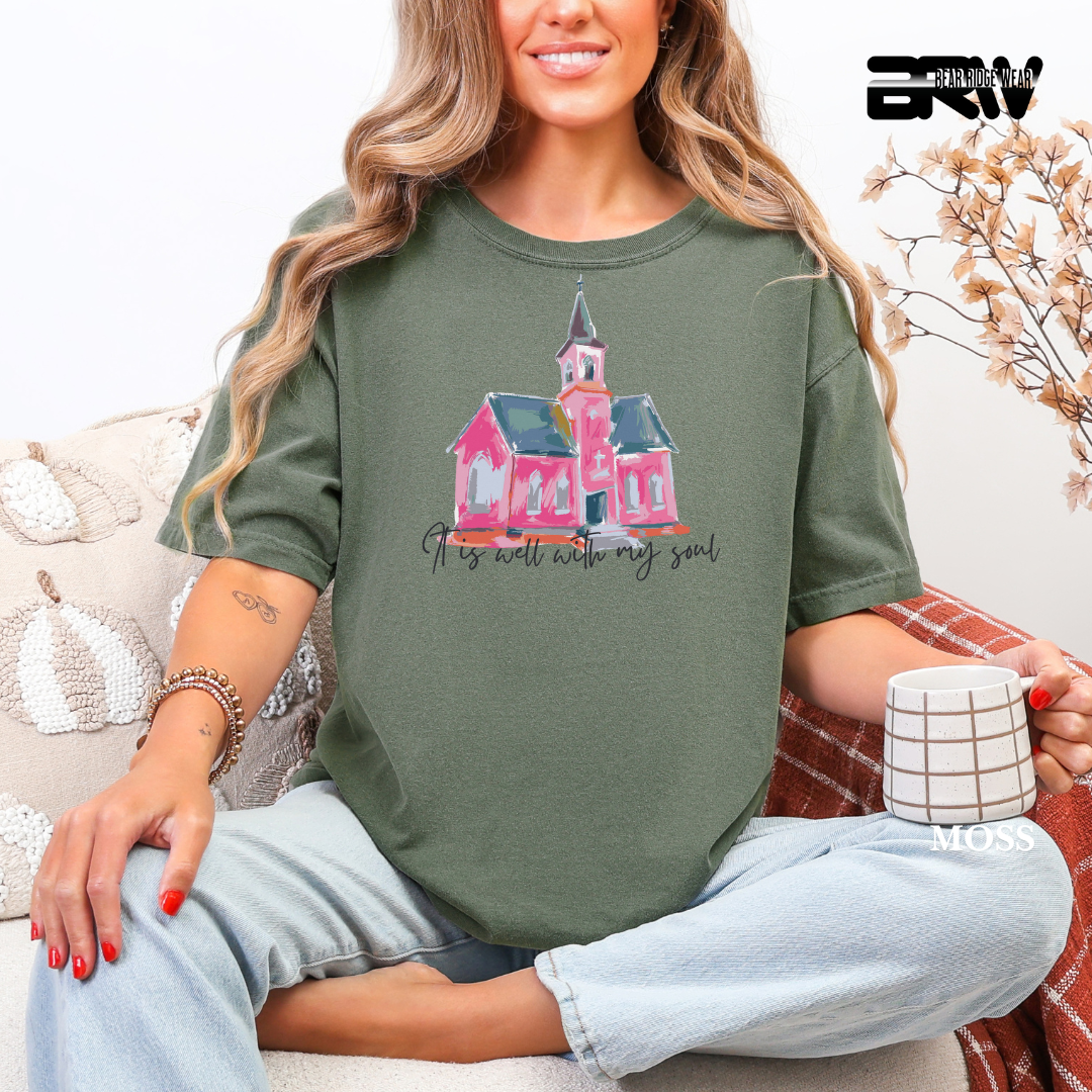 'It Is Well With My Soul - Black' Faith Tee