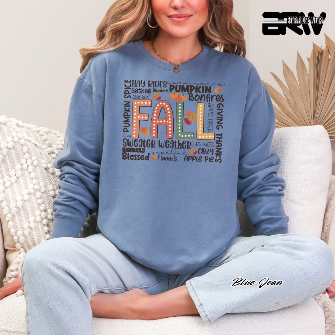 'Fall Hay Rides etc' Fall Crewneck Sweatshirt