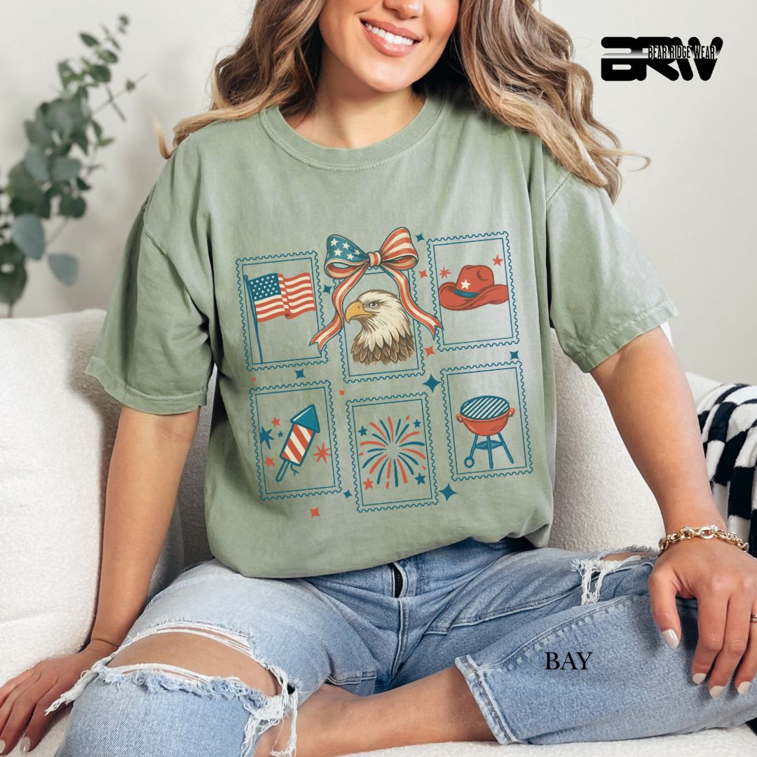 Stamps- Patriotic Tee