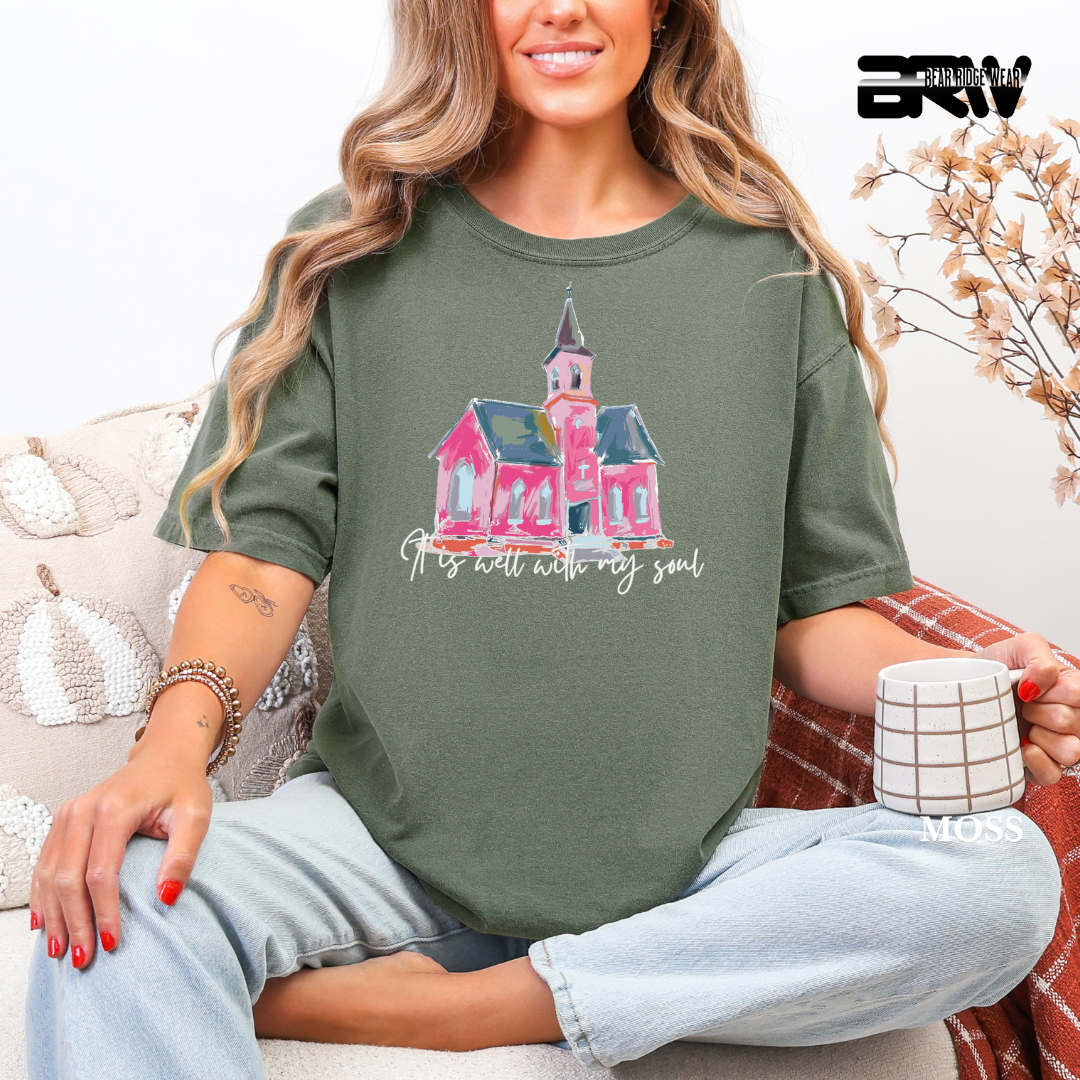 'It Is Well With My Soul - White' Faith Tee